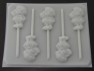 157sp Raspberry Turnover Chocolate or Hard Candy Lollipop Mold